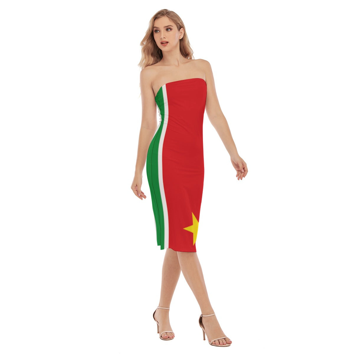 Robe Bustier Guadeloupe - Élégance aux Couleurs du 971
